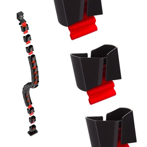 Nano RS NANO RS ORGANIZER KABLI / MASKOWNICA DO BIURKA, 1345MM, CZARNO CZERWONY RS125 Nano RS NANO RS ORGANIZER KABLI / MASKOWNICA DO BIURKA, 1345MM, CZARNO CZERWONY RS125