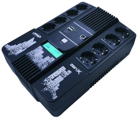 INFOSEC INFOSEC ZASILACZ AWARYJNY UPS ZEN-X 1000, 1000VA, 600W, 8X FR/SCHUKO