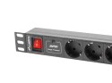Lanberg Listwa RACK, zasilająca Lanberg PDU-07F-0200-IEC-BK (7 x UTE; 10 A; 2m; kolor czarny)
