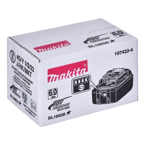 MAKITA Akumulator 18V 6,0Ah BL1860B 197422-4 MAKITA MAKITA Akumulator 18V 6,0Ah BL1860B 197422-4 MAKITA