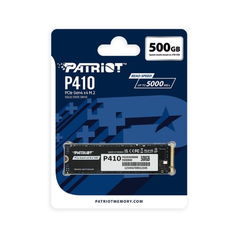 Patriot Memory SSD Patriot Viper P410 M.2 PCI-Ex4 NVMe 1.4 500GB Patriot Memory SSD Patriot Viper P410 M.2 PCI-Ex4 NVMe 1.4 500GB
