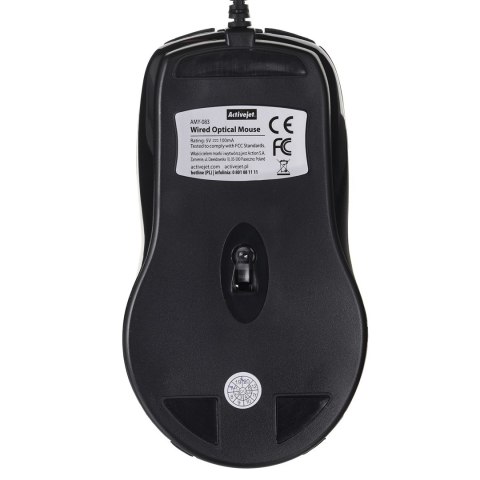 Activejet Activejet AMY-083 Mysz przewodowa USB (optyczna; 1000 DPI; czarna)