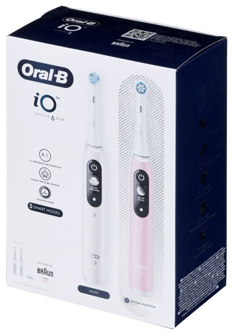 Braun Braun Oral-B iO6 DuoPack White/Pink Braun Braun Oral-B iO6 DuoPack White/Pink