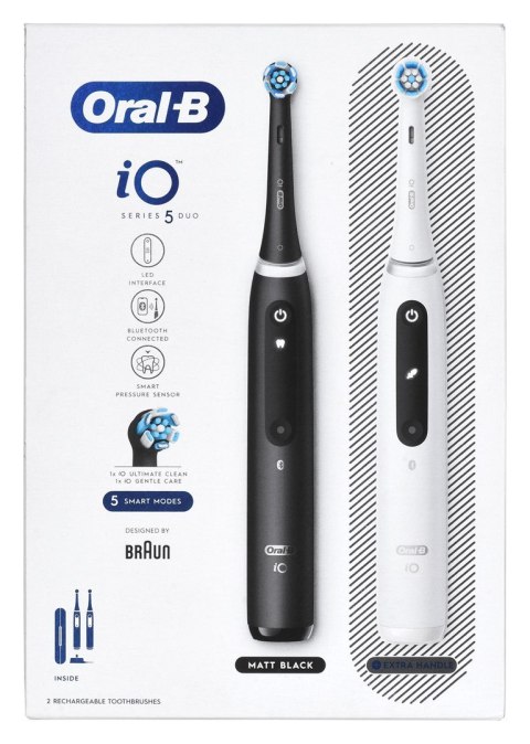 Braun Braun Szczoteczka elek.Oral-B iO5 Duo Matt Black/Quite White Braun Braun Szczoteczka elek.Oral-B iO5 Duo Matt Black/Quite White