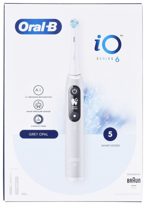 Braun Szczoteczka do zębów Oral-B iO Series 6 Grey Opal Braun Szczoteczka do zębów Oral-B iO Series 6 Grey Opal