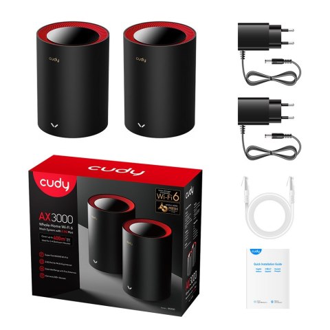 CUDY CUDY M3000(2-Pack) AX3000 Wi-Fi 6 Mesh CUDY CUDY M3000(2-Pack) AX3000 Wi-Fi 6 Mesh