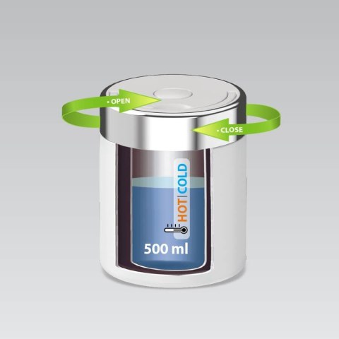 Maestro Termos obiadowy 500 ml MR-1649-50-WHITE MAESTRO Maestro Termos obiadowy 500 ml MR-1649-50-WHITE MAESTRO