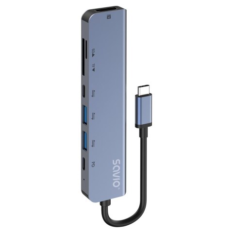 SAVIO SAVIO HUB USB-C 7 W 1 AK-82 SAVIO SAVIO HUB USB-C 7 W 1 AK-82