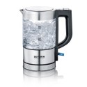 SEVERIN SEVERIN CZAJNIK ELEKTR. SZKŁO-STAL, POJ. 0,5 L, ZAKRYTA GRZAŁKA, W 100% BEZ BPA, OBSŁUGA JEDNĄ RĘKĄ, MOC 1100W WK3472