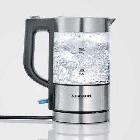SEVERIN SEVERIN CZAJNIK ELEKTR. SZKŁO-STAL, POJ. 0,5 L, ZAKRYTA GRZAŁKA, W 100% BEZ BPA, OBSŁUGA JEDNĄ RĘKĄ, MOC 1100W WK3472 SEVERIN SEVERIN CZAJNIK ELEKTR. SZKŁO-STAL, POJ. 0,5 L, ZAKRYTA GRZAŁKA, W 100% BEZ BPA, OBSŁUGA JEDNĄ RĘKĄ, MOC 1100W WK3472