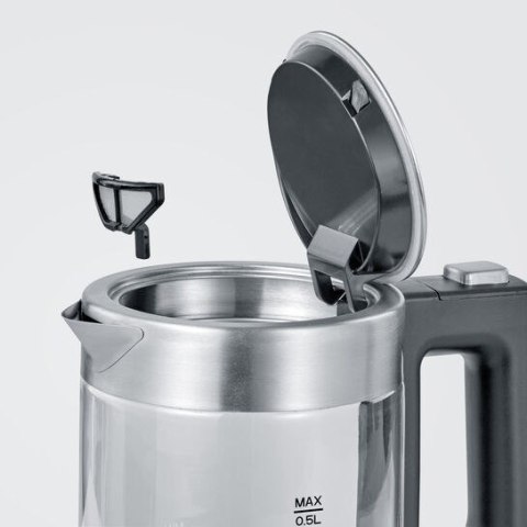 SEVERIN SEVERIN CZAJNIK ELEKTR. SZKŁO-STAL, POJ. 0,5 L, ZAKRYTA GRZAŁKA, W 100% BEZ BPA, OBSŁUGA JEDNĄ RĘKĄ, MOC 1100W WK3472 SEVERIN SEVERIN CZAJNIK ELEKTR. SZKŁO-STAL, POJ. 0,5 L, ZAKRYTA GRZAŁKA, W 100% BEZ BPA, OBSŁUGA JEDNĄ RĘKĄ, MOC 1100W WK3472