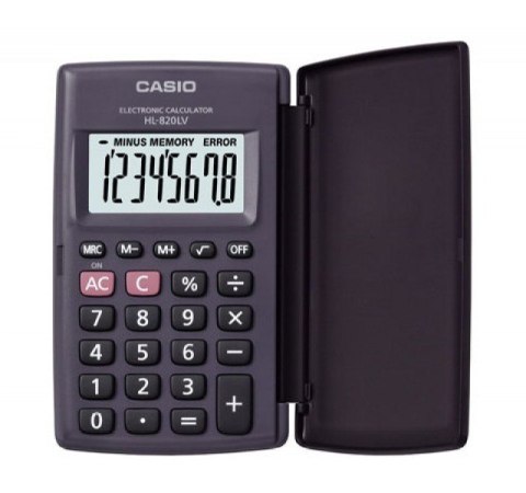Casio Casio Kalkulator kieszonkowy HL-820LV-B BK, 8-cyfrowy, 127x104mm, czarny, box