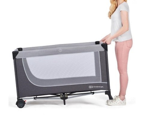 KinderKraft Kinderkraft Łóżeczko turystyczne LEODY grey (WYPRZEDAŻ)