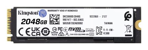 Kingston Dysk SSD Kingston KC3000 (2TB; M.2 2280; PCIe 4.0 x4 NVMe; SKC3000D/2048G) Kingston Dysk SSD Kingston KC3000 (2TB; M.2 2280; PCIe 4.0 x4 NVMe; SKC3000D/2048G)
