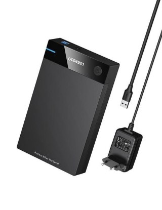 UGREEN Ugreen Obudowa na dysk SATA 3,5'' HDD; USB 3.0 (czarny)