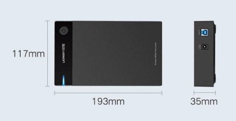 UGREEN Ugreen Obudowa na dysk SATA 3,5'' HDD; USB 3.0 (czarny) UGREEN Ugreen Obudowa na dysk SATA 3,5'' HDD; USB 3.0 (czarny)