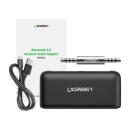 UGREEN Ugreen Odbiornik dźwięku adapter audio Bluetooth 5.0 - 3,5 mm mini jack do samochodu (czarny)