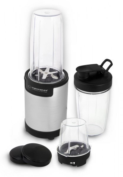 Blender sportowy do mielenia Esperanza NUTRI BOMB EKM030 (900W; kolor czarno-srebrny) Blender sportowy do mielenia Esperanza NUTRI BOMB EKM030 (900W; kolor czarno-srebrny)