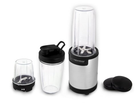 Blender sportowy do mielenia Esperanza NUTRI BOMB EKM030 (900W; kolor czarno-srebrny) Blender sportowy do mielenia Esperanza NUTRI BOMB EKM030 (900W; kolor czarno-srebrny)