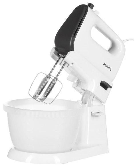 Mikser ręczny z misą Philips HR3745/00 (450W; kolor biały) Mikser ręczny z misą Philips HR3745/00 (450W; kolor biały)