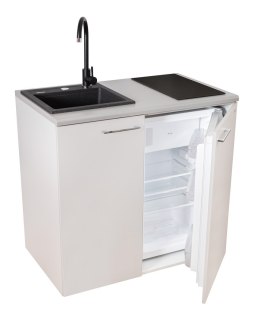 MPM Minikuchnia zestaw AGD 4w1 MPM SMK-02 płyta indukcyjna, lodówka, szafka i zlew granit