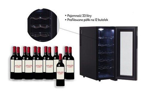 Adler Lodówka na wino ADLER AD 8083 (WYPRZEDAŻ) Adler Lodówka na wino ADLER AD 8083 (WYPRZEDAŻ)