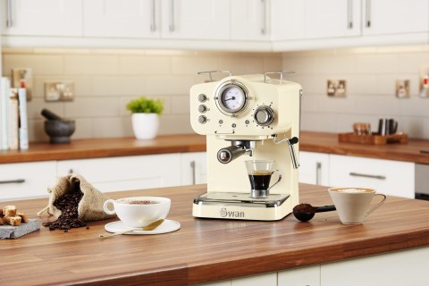 Swan Ekspres ciśnieniowy Swan Espresso Coffee Machine SK22110CN (1100W; kolor kremowy) (WYPRZEDAŻ) Swan Ekspres ciśnieniowy Swan Espresso Coffee Machine SK22110CN (1100W; kolor kremowy) (WYPRZEDAŻ)