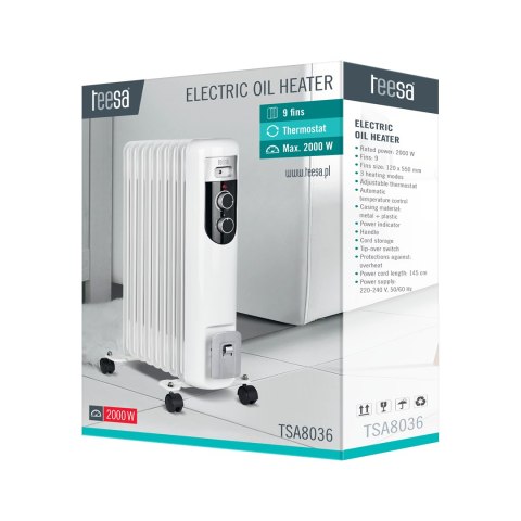 Teesa TEESA GRZEJNIK OLEJOWY 2000W 9 ŻEBEREK