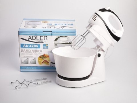 Adler Mikser ręczny Adler AD 4206 (300W; kolor biały) Adler Mikser ręczny Adler AD 4206 (300W; kolor biały)