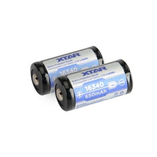 XTAR XTAR AKUMULATOR 16340/R-CR123 3,7V 650MAH LI-ION Z ZABEZPIECZENIEM 16340-650