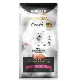 BIOFEED BIOFEED Euphoria Fresh Meat Adult Mini & Small Indyk i Królik 2kg (WYPRZEDAŻ)
