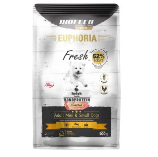 BIOFEED BIOFEED Euphoria fresh meat adult  indyk mono sx/s 0,5kg