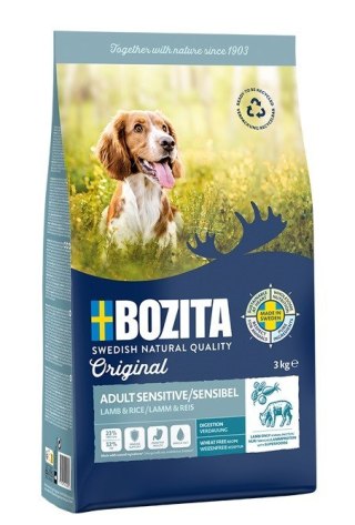 BOZITA Bozita Original Adult Sensitive Jagnięcina i Ryż - sucha karma dla psa - 3 kg (WYPRZEDAŻ)