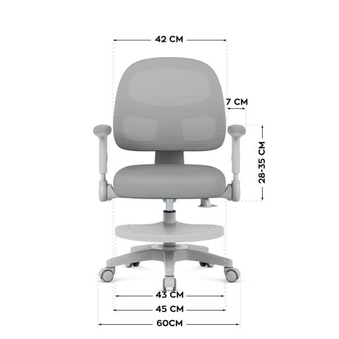 MARK ADLER Fotel obrotowy Junior 5.0 Grey MARK ADLER Fotel obrotowy Junior 5.0 Grey