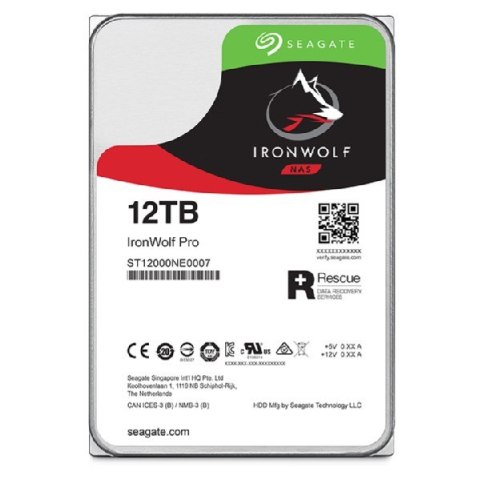 Seagate Dysk HDD Seagate IronWolf Pro (12 TB; 256MB; 3.5"; SATA) Seagate Dysk HDD Seagate IronWolf Pro (12 TB; 256MB; 3.5"; SATA)