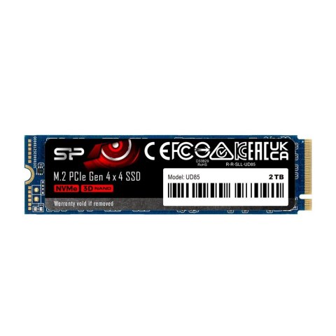 Silicon Power Dysk SSD Silicon Power UD85 2TB M.2 PCIe NVMe Gen4x4 NVMe 1.4 3600/2800 MB/s