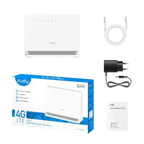 CUDY Router CUDY LT400V Wi-Fi 4G N300 z głosem CUDY Router CUDY LT400V Wi-Fi 4G N300 z głosem