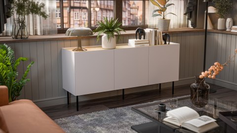 Cama MEBLE Komoda FELLINI 150x40x70 kaszmir + blat dąb olejowany Cama MEBLE Komoda FELLINI 150x40x70 kaszmir + blat dąb olejowany