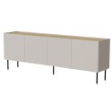 Cama MEBLE Komoda FELLINI 200x40x70 kaszmir + blat dąb olejowany Cama MEBLE Komoda FELLINI 200x40x70 kaszmir + blat dąb olejowany