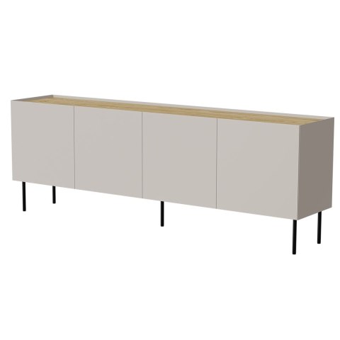 Cama MEBLE Komoda FELLINI 200x40x70 kaszmir + blat dąb olejowany Cama MEBLE Komoda FELLINI 200x40x70 kaszmir + blat dąb olejowany
