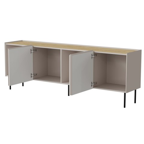 Cama MEBLE Komoda FELLINI 200x40x70 kaszmir + blat dąb olejowany Cama MEBLE Komoda FELLINI 200x40x70 kaszmir + blat dąb olejowany