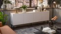 Cama MEBLE Komoda FELLINI 200x40x70 kaszmir + blat dąb olejowany Cama MEBLE Komoda FELLINI 200x40x70 kaszmir + blat dąb olejowany