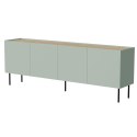 Cama MEBLE Komoda FELLINI 200x40x70 oliwka + blat dąb olejowany Cama MEBLE Komoda FELLINI 200x40x70 oliwka + blat dąb olejowany