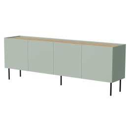 Cama MEBLE Komoda FELLINI 200x40x70 oliwka + blat dąb olejowany
