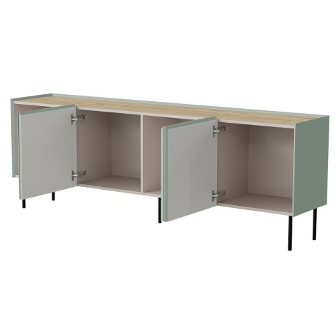 Cama MEBLE Komoda FELLINI 200x40x70 oliwka + blat dąb olejowany Cama MEBLE Komoda FELLINI 200x40x70 oliwka + blat dąb olejowany