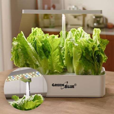 GreenBlue GREENBLUE INTELIGENTNY SYSTEM WEWNĘTRZNEJ UPRAWY ROŚLIN, DONICZKA SMART, POJEMNOŚĆ 4L, NA 12 ROŚLIN, DIODY LED FULL SPECTRUM