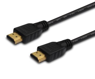 SAVIO SAVIO KABEL HDMI 3M V2.0 HIGH SPEED, ETHERNET/3D, CZARNY, ZŁOTE KOŃCÓWKI CL-196