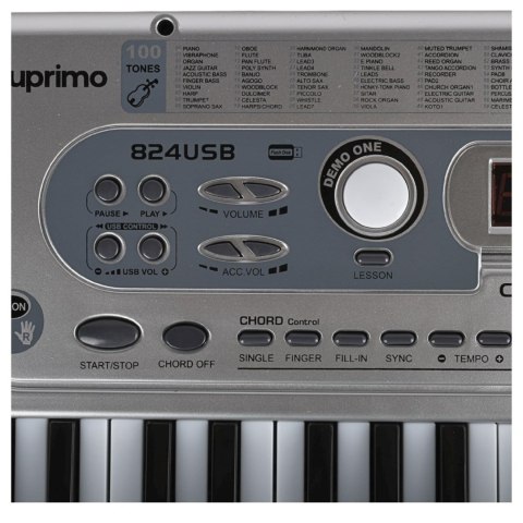 SUPRIMO SUPRIMO 824 USB KEYBOARD - Organy z mikrofonem dla dzieci do nauki gry SUPRIMO SUPRIMO 824 USB KEYBOARD - Organy z mikrofonem dla dzieci do nauki gry