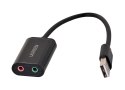 UGREEN Ugreen zewnętrzna karta dźwiękowa adapter USB -3,5 mm mini jack 15cm (czarny) UGREEN Ugreen zewnętrzna karta dźwiękowa adapter USB -3,5 mm mini jack 15cm (czarny)
