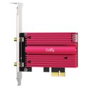 CUDY Karta sieciowa CUDY WE4000 AX5400 Wi-Fi 6/6E BT 5.2 Intel AX210NGW Radiator PCIe + Antena na kablu CUDY Karta sieciowa CUDY WE4000 AX5400 Wi-Fi 6/6E BT 5.2 Intel AX210NGW Radiator PCIe + Antena na kablu